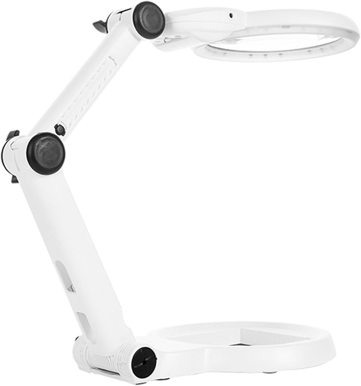 Magnifying Glass Desktop Lighting Folding Screen Magnifier LED with Base Magnification Glass Lensfor Craft Hobby Painting Sewing Work Repair Field observations
