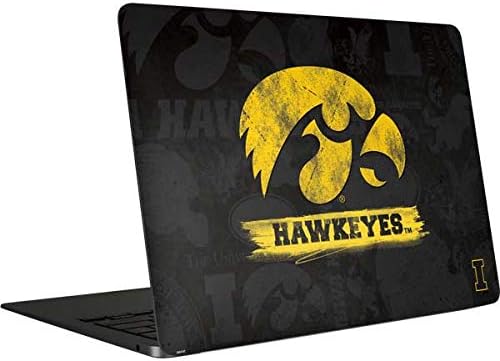 Skinit Decal Laptop Skin Compatible with MacBook Air 13in (2020) - Officially Licensed Iowa Hawkeyes Distressed Logo Design