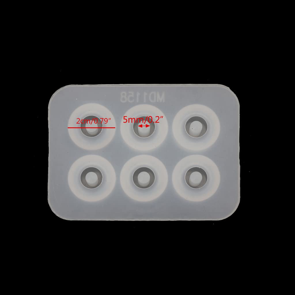 Zeizafa As The Picture Shows Beads Molds 30 Pcs Silver Washers Bead Silicone Molds With Hole Jewelry Making Epoxy Resin Molds For Earrings Pendants
