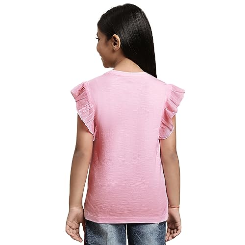 Image of Kidsville Girl's Printed Regular Fit T-Shirt