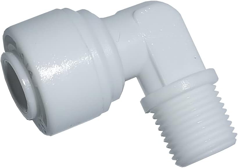 YZM Elbow Male Thread Adapter 1/8" Male x 1/4" OD Tube Quick Connector,for Water Purifiers Filters Reverse Osmosis Systems,100 pcs.