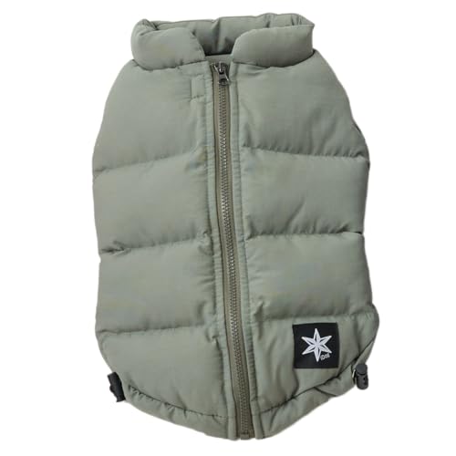 iDog SHIELD COAT 背中開き人工羽毛ふわ軽ジャケット 撥水 防汚 アイドッグMグリーン