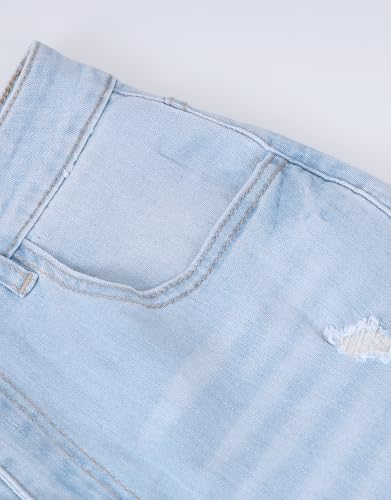 Kedera Women's High Waisted Ripped Jeans Rhinestone Star Printed Butt Lifting Skinny Stretch Jeans Denim Pants4