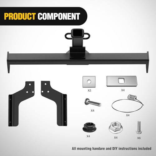 Image of Nilight Class 3 Trailer Hitch 2 Inch Receiver Tow Hitch Compatible with 2018 2019 2020 2021 2022 2023 2024 Subaru Crosstrek All Black Powder Coated