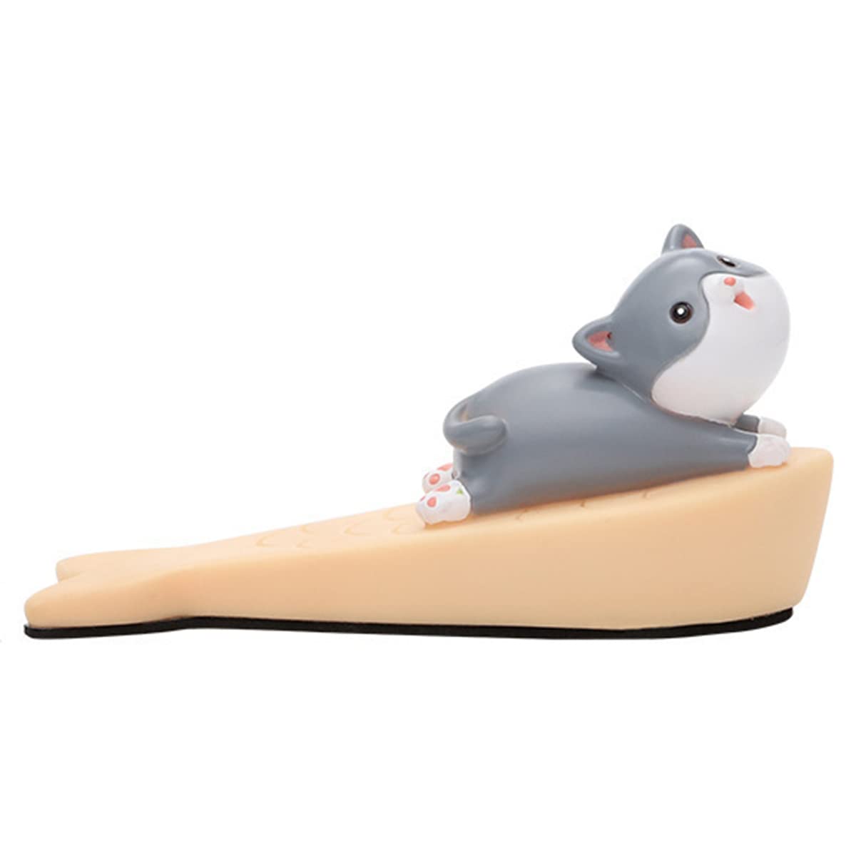 Fermaporta a forma di animale, in PVC, a forma di gatto.