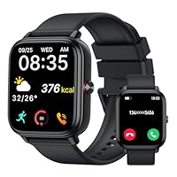 Smartwatch Uomo Donna, 1.83"HD Orologio con Chiamate Bluetooth, 110+ Modalità Sportive, Fitness Tracker con Batteria da 1000mAh, Autonomia 20 Giorni, Impermeabile IP68 Smartwatch per Android/iOS