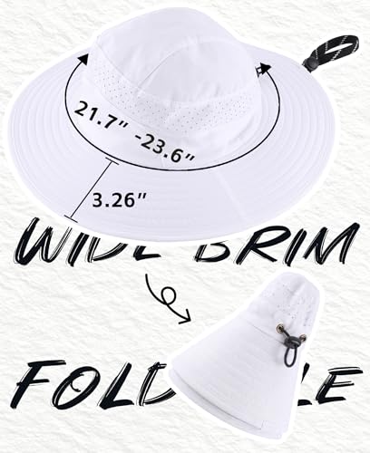 Image of Connectyle UPF 50+ Wide Brim Sun Hat for Men Women UV Protection Bucket Hats Outdoor Breathable Safari Hat for Fishing Hiking