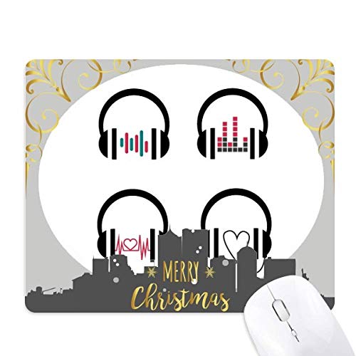 Tapis de souris nuit de Noël avec motif casque pour bureau festif