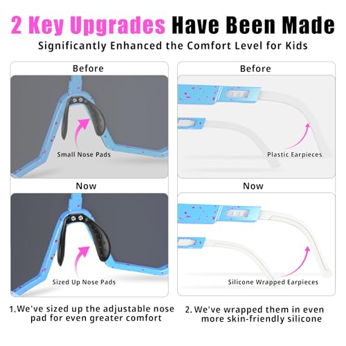 Image of X-TIGER Polarized Youth Baseball Sunglasses UV400 Kids Sunglasses Boys Girls 8-12 Youth for Softball Cycling Sports Glasses