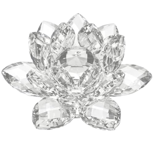 Decoración de flor de loto de cristal