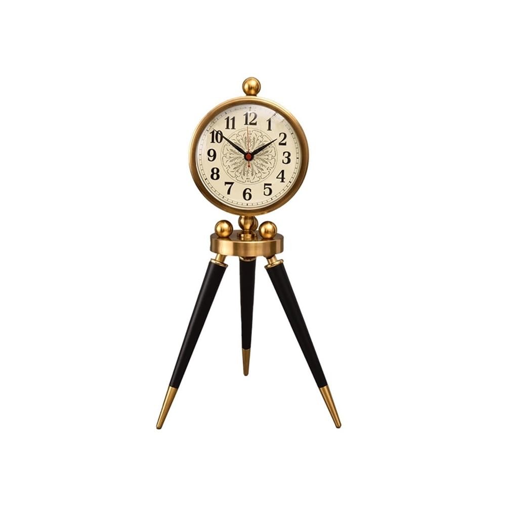 E7v2t9k6 White Countertop Vintage Design Luxury Tabletop Clocks Nordic Living Room Modern Accessories Desk Clock Decoration Home Decor Mantlepiece Clock(White)