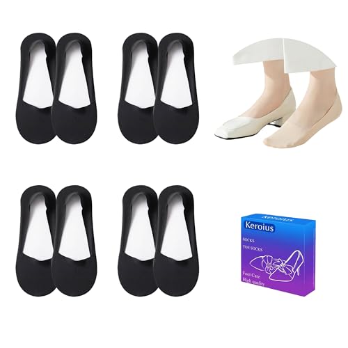 Image of 4pairs No Show Anti-Slip Ice Silk Socks Invisible Breathable Socks Low Cut Liner Hidden Sock for Women
