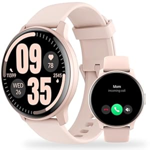 Smart Watch,Answer/Make Call,HD Smart Watch for Women Men,Fitness Tracker with 100+ Sport Modes, IP68,Heart Rate/Sleep Monitor, Spo2, Pedometer, Activity Tracker for Android iOS (Pink)
