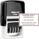 MaxMark Custom Office Military Date Format (DD/MM/YYYY) - Self Inking Date Stamp - Red