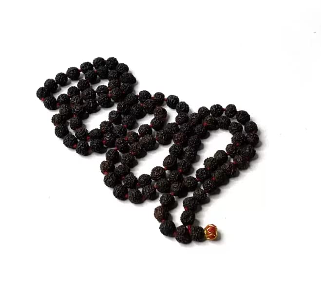 OPTIMUS RUDRAKSHA महादेव नेपाली काले रुद्राक्ष की माला 108 ओरिजनल Black ...