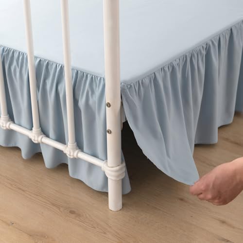 Image of Bed Skirt Twin Size 14 Inch Drop Ruffled Bed Skirt with Split Corners