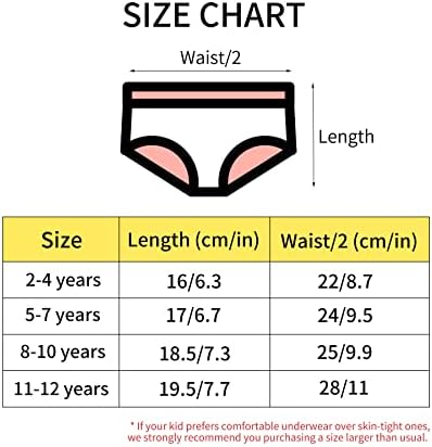 Power Flower Girls Cotton Knickers Toddler Kids Cotton Briefs Comfortable Underpants Size 2-12 Years (Pack of 6)