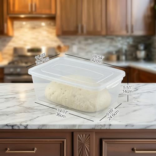 Boîte de rangement plastique transparent 16L avec couvercle clipsable pour tri maison