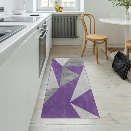 Alfombra de cocina morada para transformar tu pasillo en un espacio acogedor 5