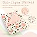 TANOFAR Baby Blankets for Unisex Boys Girls, Ultra Soft Minky Blanket with Double Layer Dotted, Breathable and Lightweight Receiving Blanket for Newborns, 30x40 Inches, Pink Bow