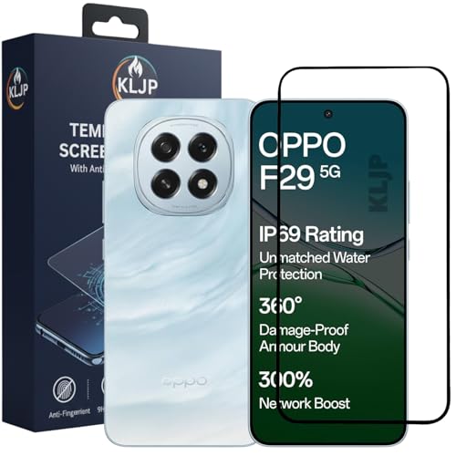 Image of Military-Grade Gorilla Tempered Glass For OPPO F29 With Installation Kit | Edge to Edge Coverage | Black