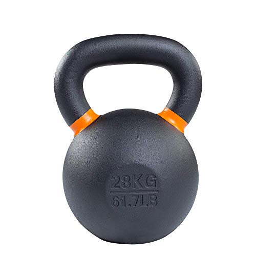 Body-Solid Single-Cast Gravity Casting Kettlebell (KBX28KG) with Kettles Grip Handle, Perfect Kettlebells for Weight Training and Core Workout, Kettle Bells for Men & Women, 28kg, 62lb
