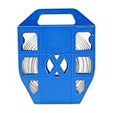 Edelstahl-Umreifungsbandspule, 30m Stahlkabelbinder mit Griff Brechfestigkeit 771,1 kg Umreifungsband Montageband Stahlbandrolle für Energie, Bau, Marine, Landwirtschaft (Blau, Silber)