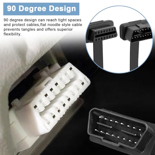 Image of STHIRA OBD2 Spliter 2 in 1 Extension Cable 16-Pin Male to Dual Female OBDII Connector Cable for Automotive Diagnostic Scan Tools, Code Readers, and Monitoring Devices