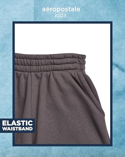Image of AEROPOSTALE Boys Athletic Shorts Set - 3 Piece Performance Short Sleeve Graphic Boys T Shirts & Fleece Shorts (Size: 8-12)
