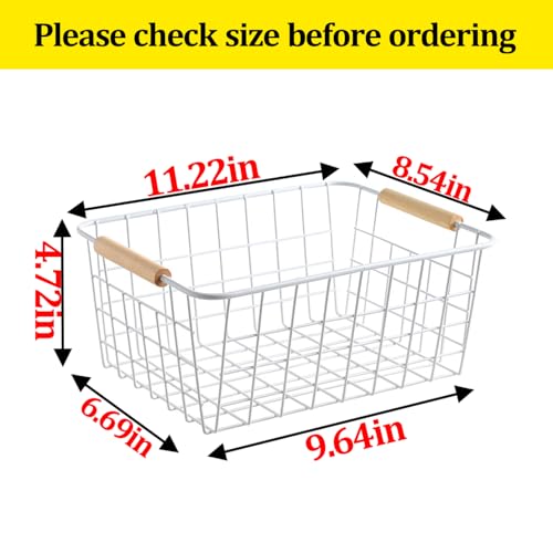 Kitchen-Metal-Wire-Baskets-Farmhouse-Decor-Metal-Food-Storage-OrganizerHousehold-Refrigerator-Bin-with-Built-in-Handles-for-CabinetsPantryBathroomBlack