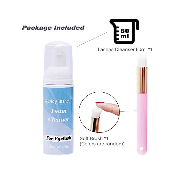 Wimpernshampoo für Wimpernverlängerung 60ml Lash Extension Shampoo Wimpernshampoo Schaumreiniger Wimpernschaum für Salon… – Bild 7