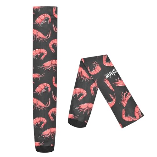 Red Shrimp Womens Knee High Socks Black Women's Sheers Novelty Long Tube Socks Stocking2