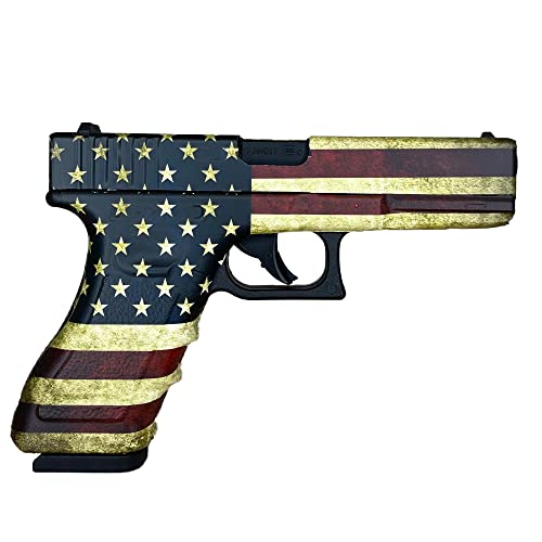 GOLD HOOK Pistol Skin Heavy Duty Vinyl Gun Wrap with Matte Finish Waterproof Non-Reflective - Made in USA (Pre-Cut for G17 (Gen 3,4,5))