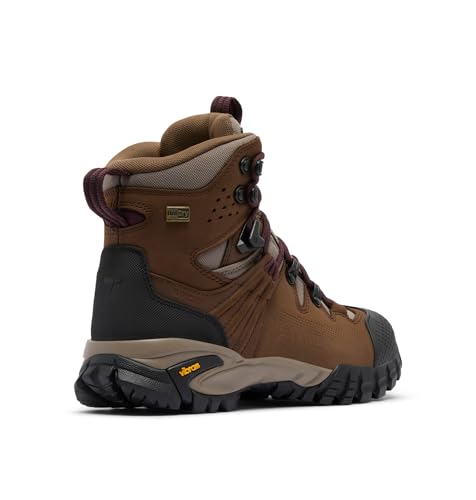 Columbia Womens Geoterra Outdry Leather Hiking Boot, Dark Brown/Moonvista, 7