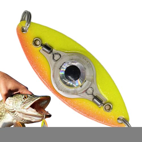Cuillères de leurre lumineux attrayant | Appâts attrayants pour le flétan, la truite, le poisson-chat, le sandre, avec équipement de currican, pour eau salée, eau douce et eau profonde