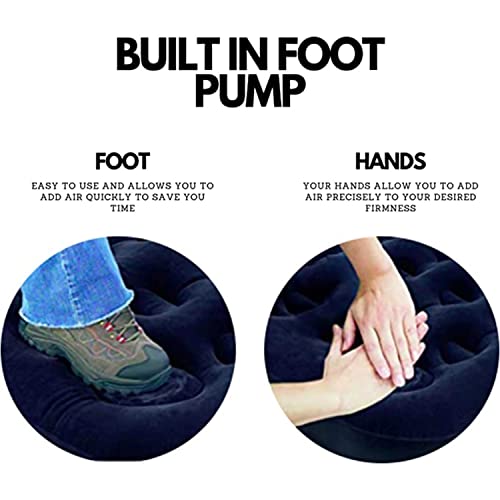 Outbound Twin Air Mattress With Built-In Pillow & Foot Pump | Portable Airbed Blow Up Mattress For Camping | Includes Repair Patch, Twin #TOP6