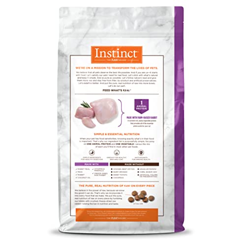 Instinct Limited Ingredient Diet Grain Free Recipe With Real Rabbit Natural Dry Cat Food, 4.5 Lb. Bag #TOP1