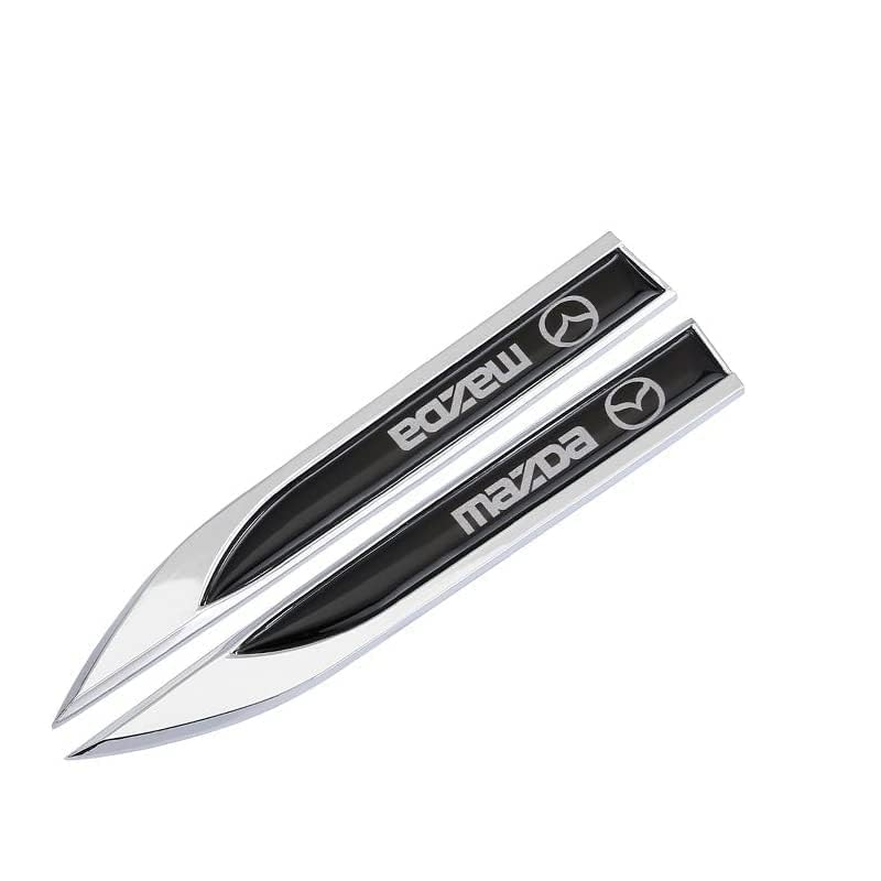 Car Emblems For Mazda 3 2019-2023, Car Front And Rear Hood Trunk Grille 3D Badge Decals Emblems Metal Plastic Letter Stickers, Car Body Styling Accessories,B Silver