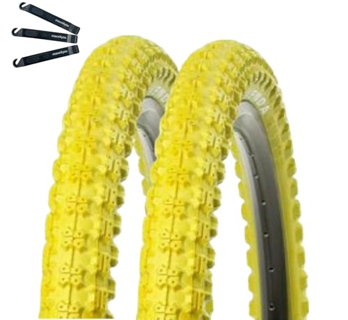 Profilo elegante Set 2 pneumatici Kenda K-51 BMX giallo 58-406 (20 x 2,25) con leva maxxi4you