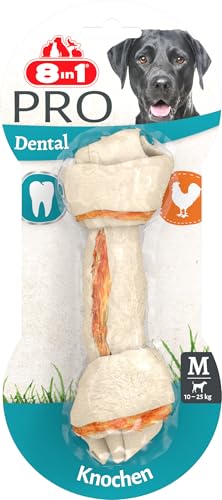 8in1 Pro Dental Knochen M - gesunder Kauknochen für mittelgroße Hunde zur Zahnpflege, 1 Stück