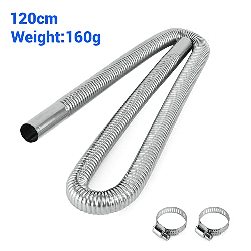 Image of color tree Stainless Steel Exhaust Pipe 1 Inch 2.5CM ID Parking Air Heater Fuel Tank Diesel Gas Vent Hose Length 47.2Inch 120CM