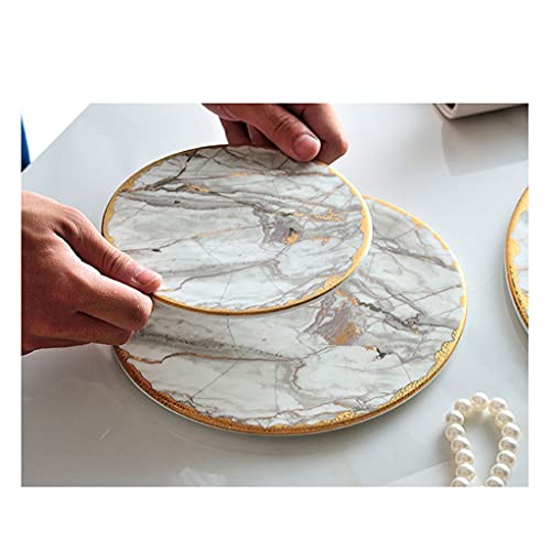 Plateau de rangement de bureau motif marbre de 12 pouces pour la maison