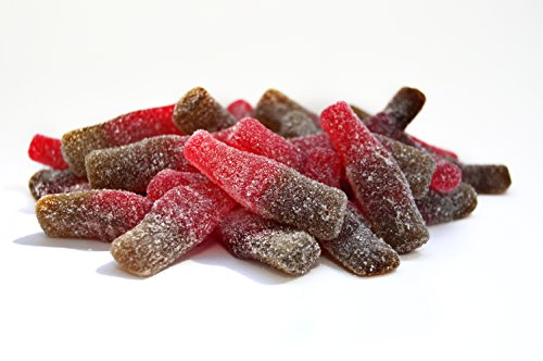 BONBONS BOUTEILLES COLA CERISE ACIDULES noir et rouge pour bar à bonbons sachet 1kg