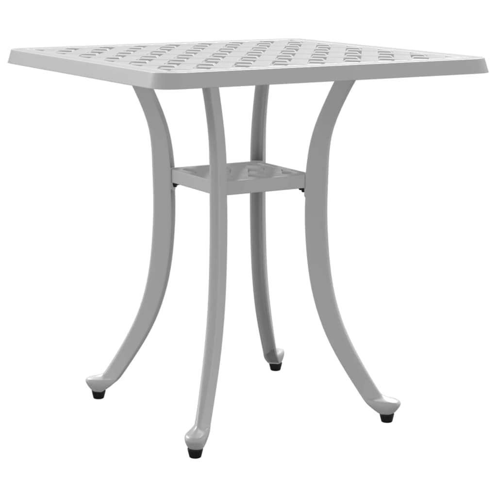 M400K821 - Mesa de jardín de Aluminio Fundido, Color Blanco, 53 x 53 x 53 cm, para pícnic, Barbacoa, jardín, Camping, Boda, Catering