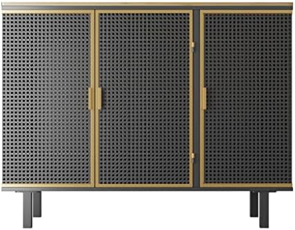 LJMXG 40.35 Inch Wide 3 Door Sideboard, Freestanding Sideboard Storage Cabinet Entry Floor Cabinet Living Room Office