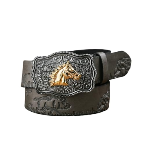 Ceinture western en cuir PU à motif ours idéale pour vos sorties et festivals country