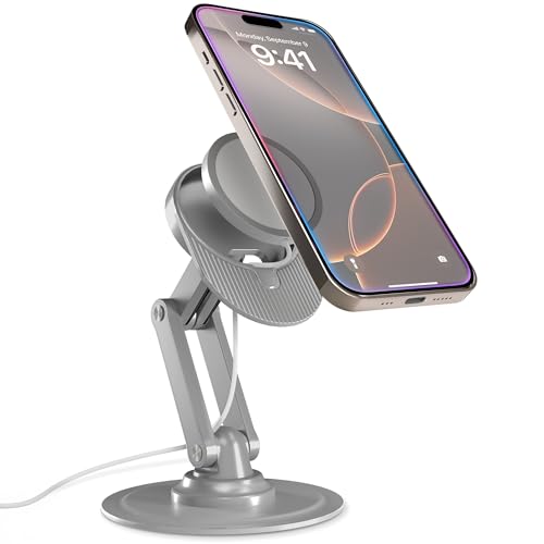 Support compatible MagSafe iPhone 14 13 12 avec rotation 360 pour AirPods