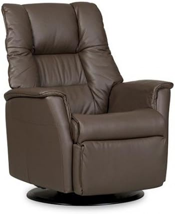 Verona IMG Motorized Swivel Glider Relaxer Recliner Medium Standard Size in Savauge Truffle Leather with USB