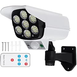 Lampara Con Sensor De Movimiento Y Camara RevolutionLine - Lámpara solar de pared LED exterior con sensor de movimiento | Foco Solar de Vigilancia con Forma de Cámara de Seguridad | Foco LED regulable con mando a distancia | IP65 Resistente