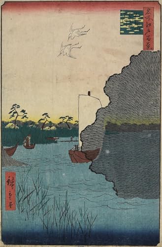 Toile impression Hiroshige pour habiller un mur vide de chambre